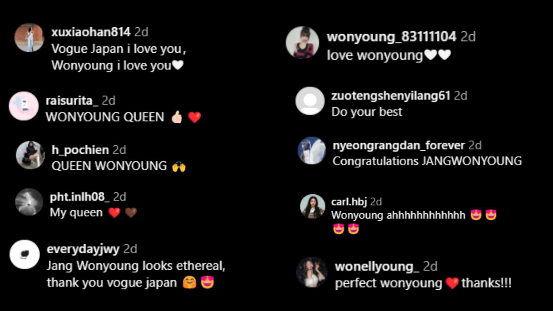 Fans love Ive's Wonyoung's new photoshoot for Vogue Japan in a Miu Miu dress ( Image via @Voguejapan/ Instagram)